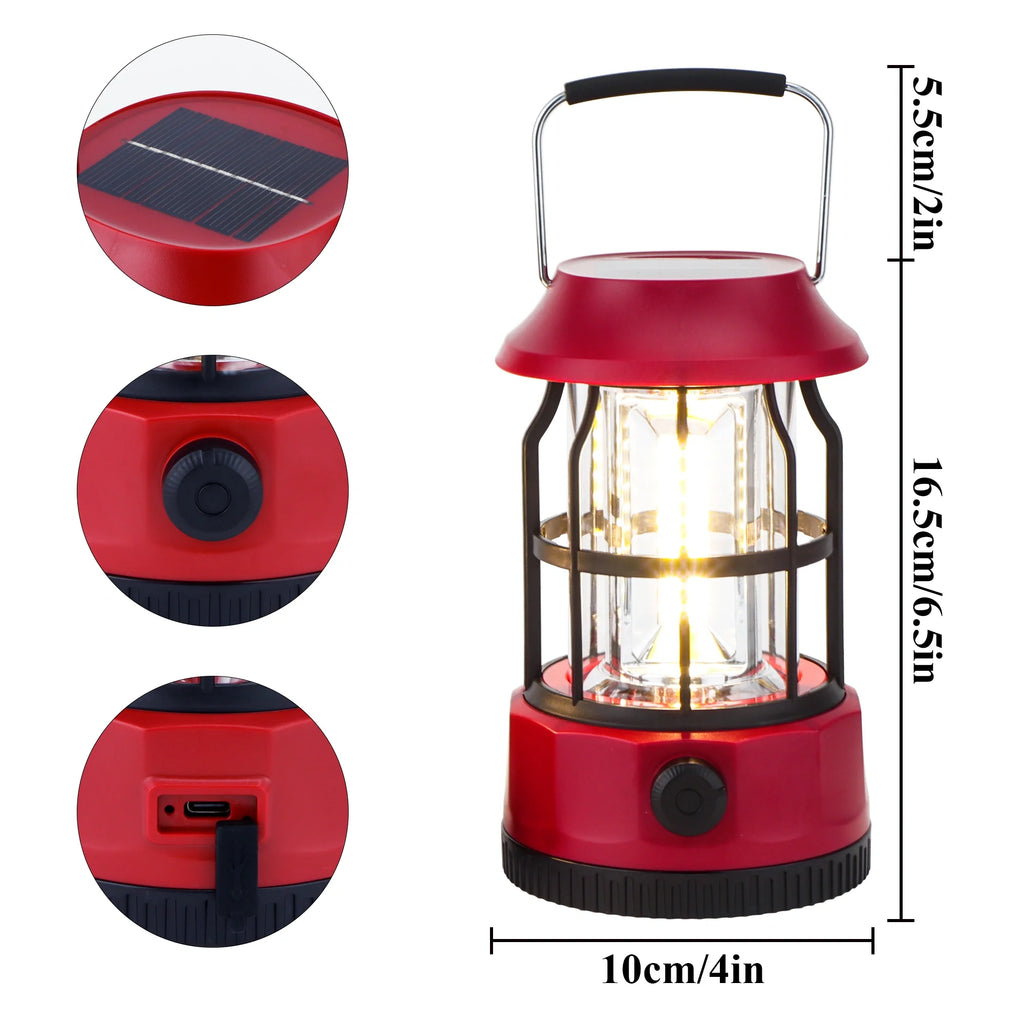 Set of 2 Led Solar Camping Lantern Dimmable new product with nature-inspired artwork - product view 6