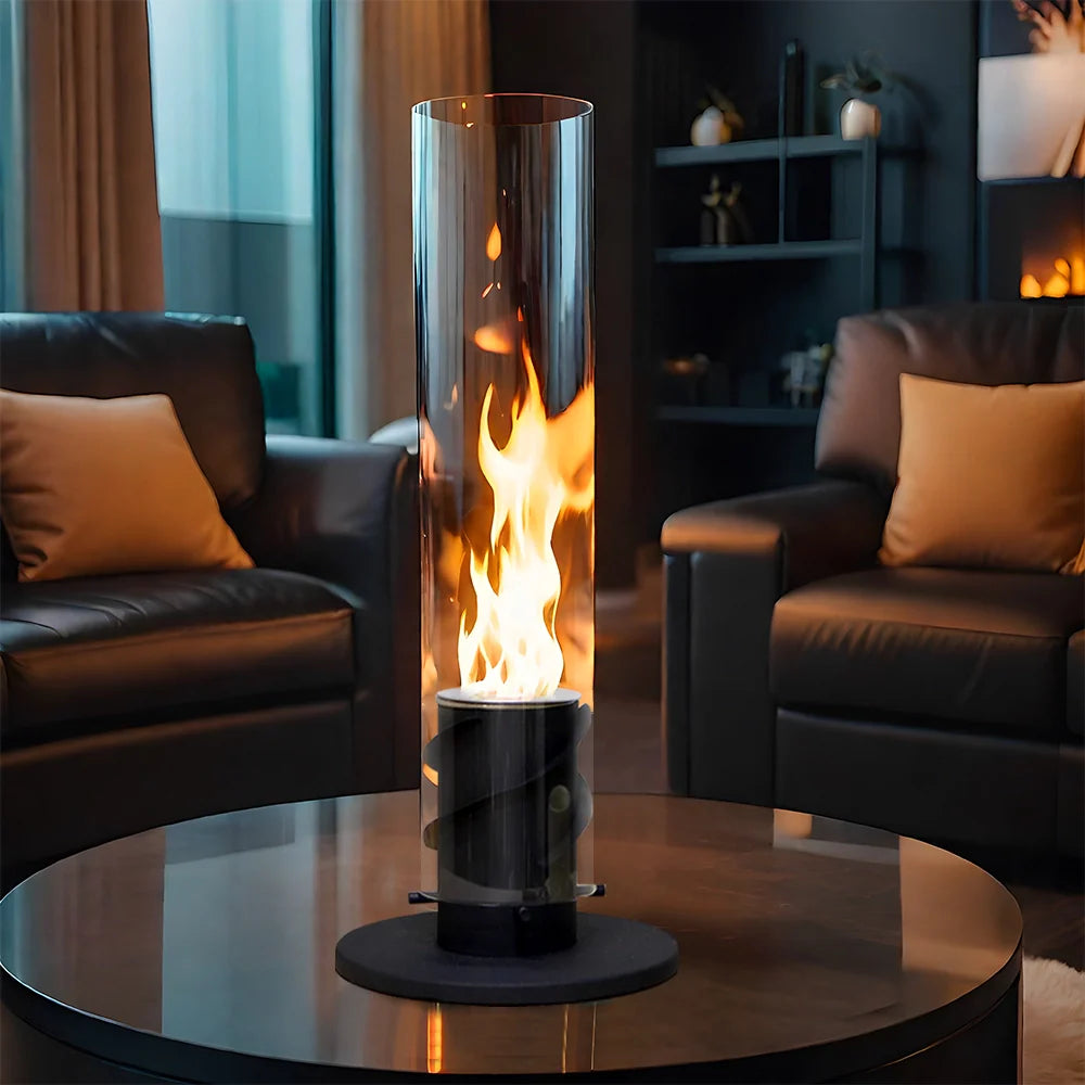 17''h Clean gel & ethanol fireplaces with nature-inspired artwork - product view 5