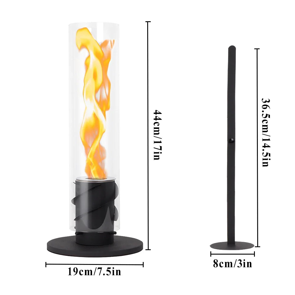 17''h Clean gel & ethanol fireplaces with nature-inspired artwork - product view 6