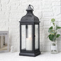 19" High Rustic Metal Candle Lantern (black) uncategorized / needs cleanup with nature-inspired artwork
