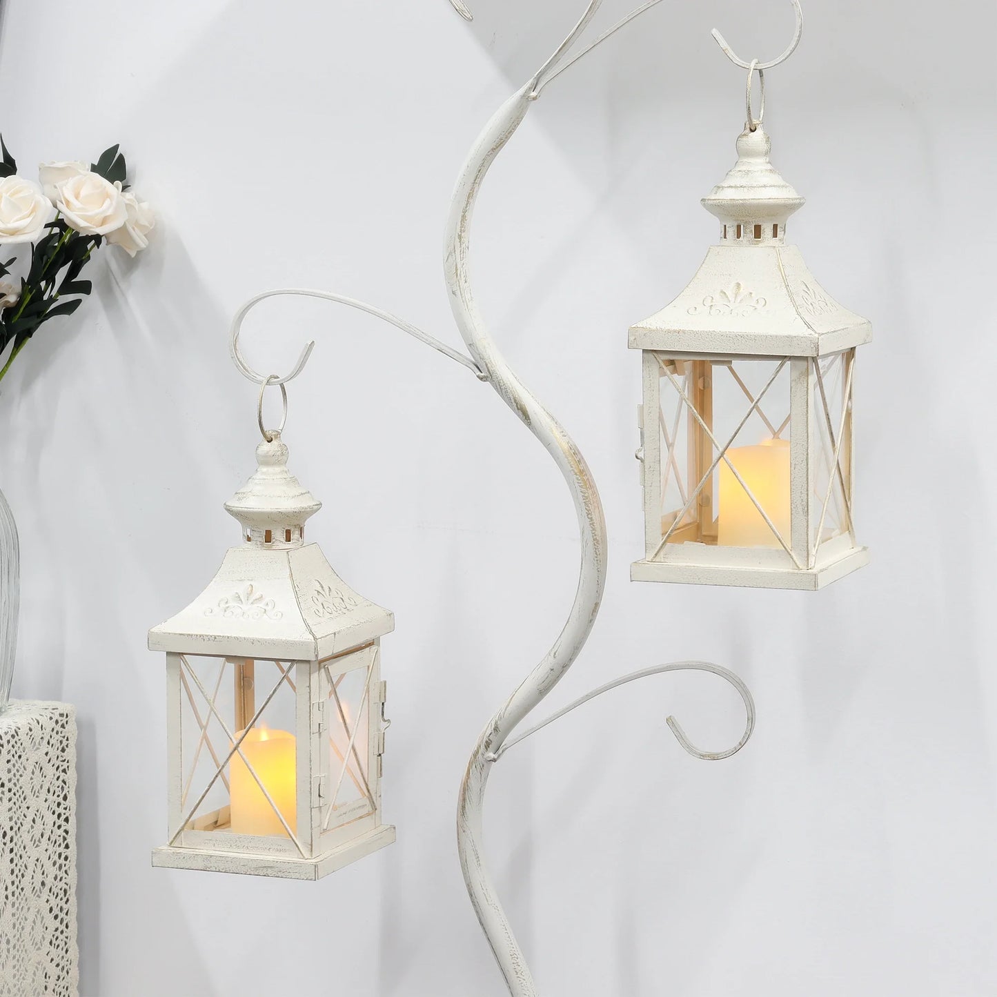 Set of 2 11''High Decorative Candle Lantern