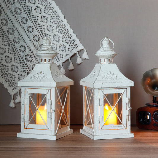 Set of 2 11''High Decorative Candle Lantern