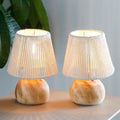 Set of 2 Woven Cotton Rope Table Lamp uncategorized / needs cleanup with nature-inspired artwork