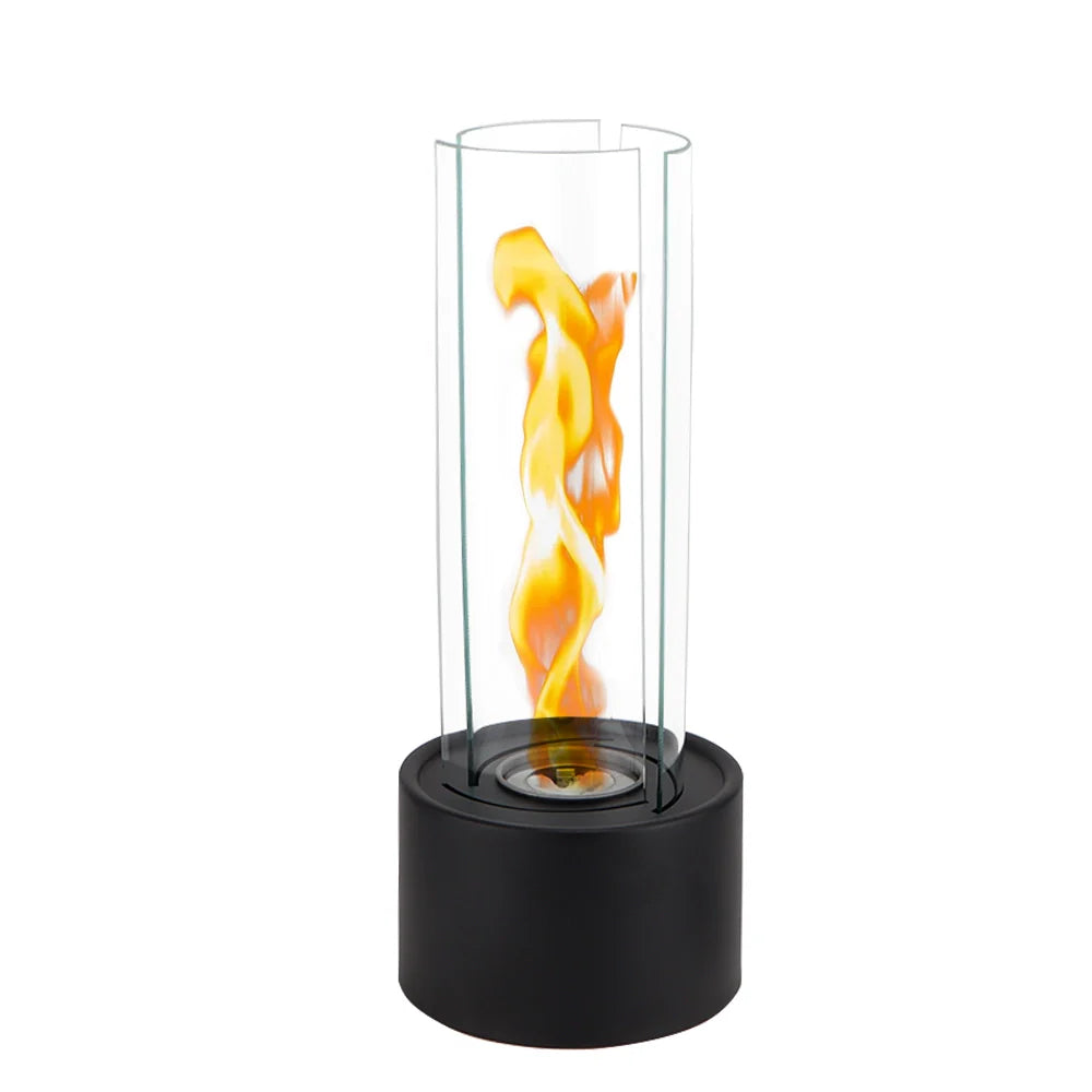 Cylindrical Bioethanol Vented uncategorized / needs cleanup with nature-inspired artwork - product view 6