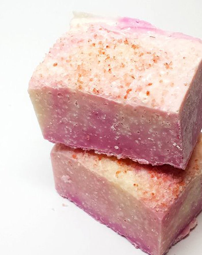 Pink Himalayan Salt and Shea Soap, Cold Process-2