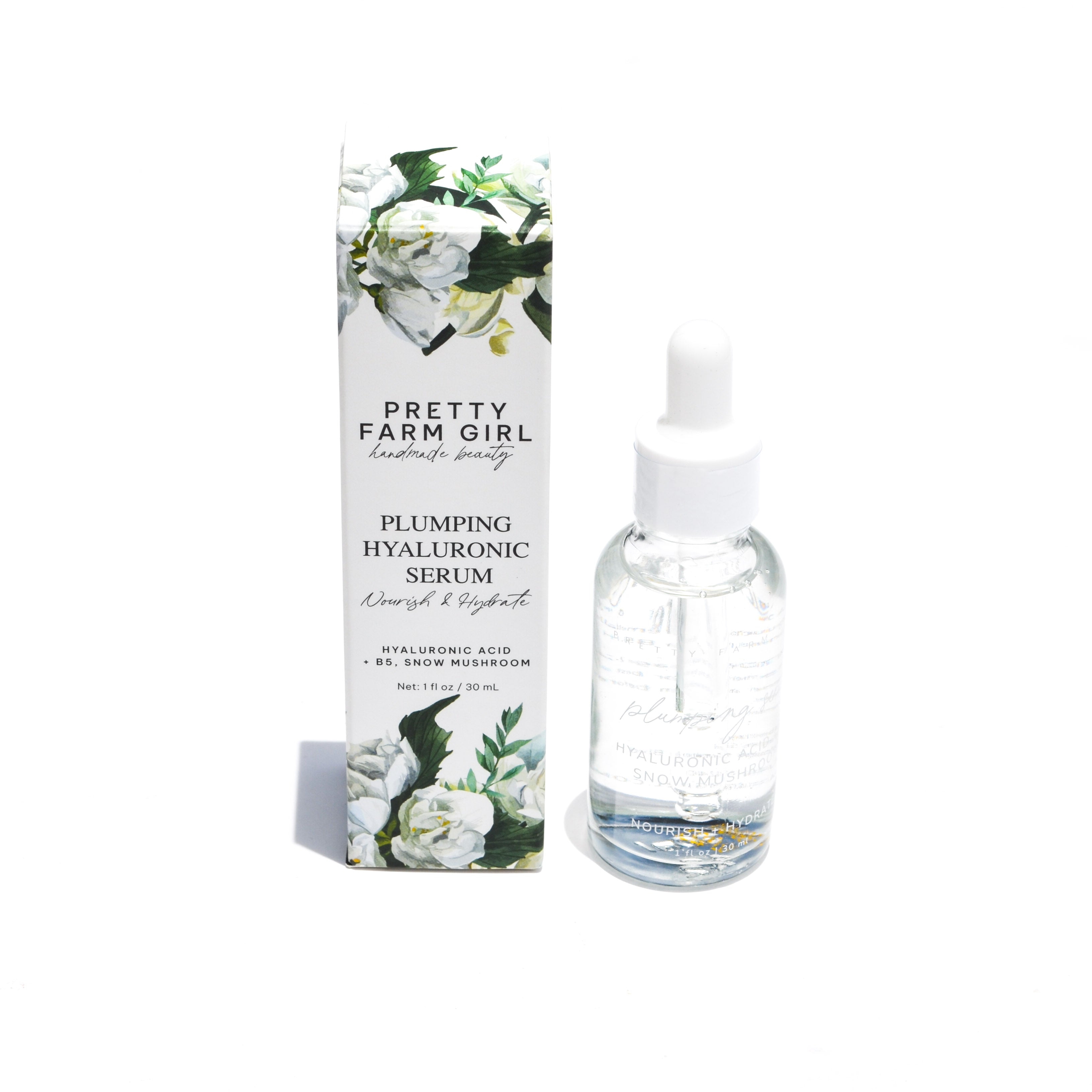 Hyaluronic Plumping Serum with Vitamin B5 + Snow Mushroom uncategorized / needs cleanup with nature-inspired artwork - product view 2