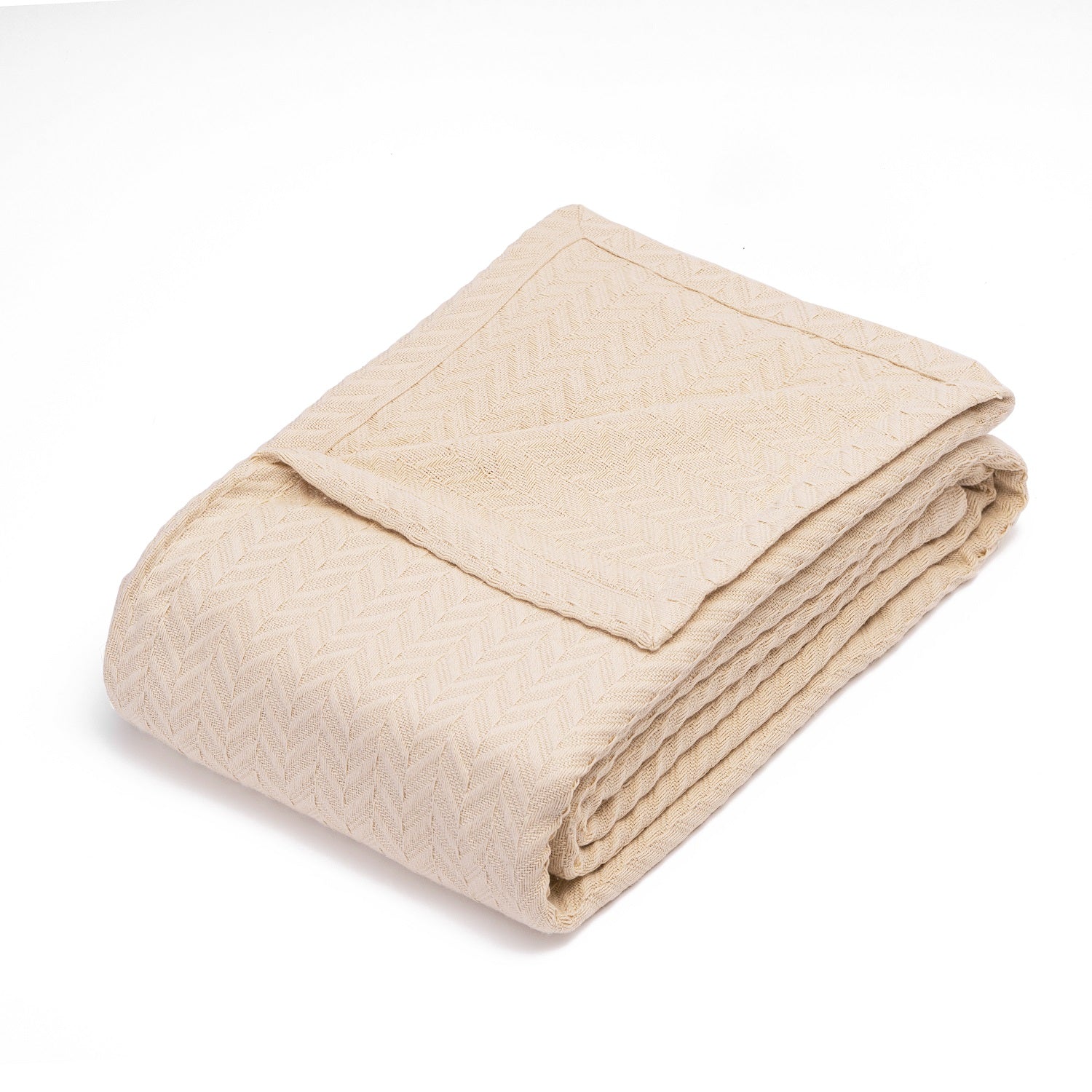 Herringbone Cotton Blanket home decor with nature-inspired artwork - product view 7