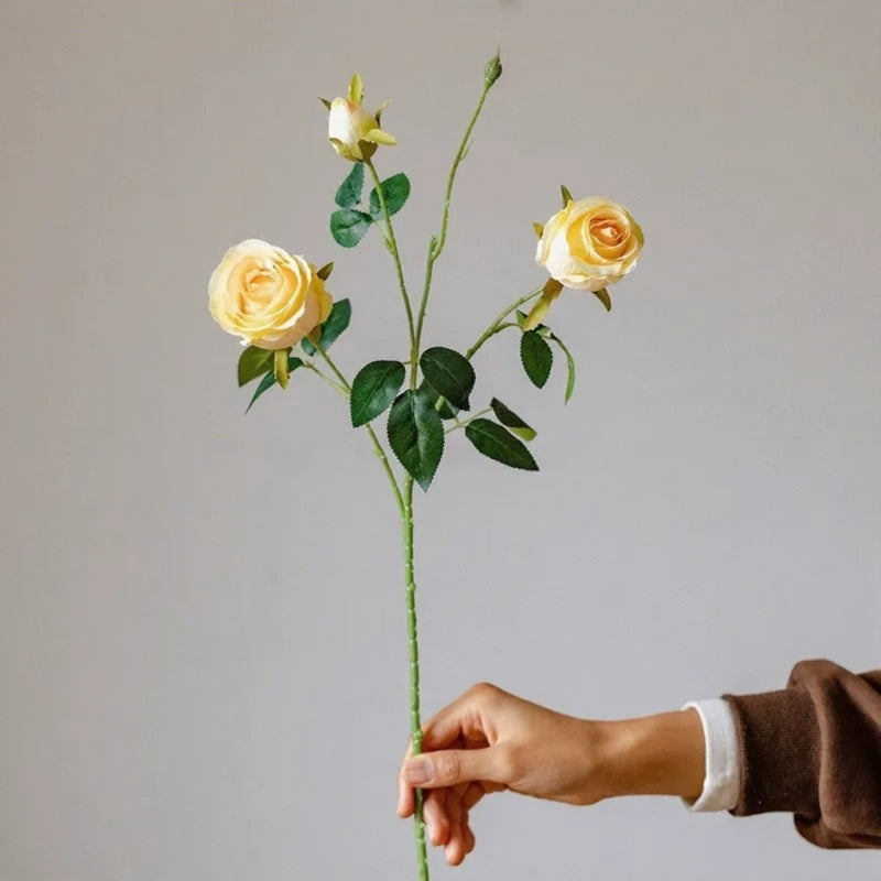 Artificial Vintage Garden Rose Stem, 25.2 Inches