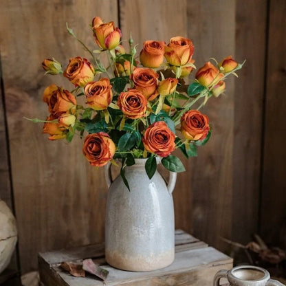 Artificial Vintage Garden Rose Stem, 25.2 Inches