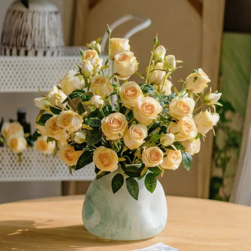 Artificial Vintage Garden Rose Stem, 25.2 Inches