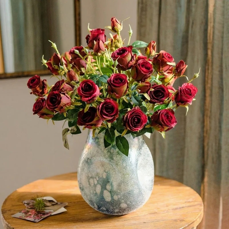 Artificial Vintage Garden Rose Stem, 25.2 Inches