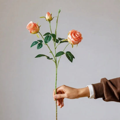 Artificial Vintage Garden Rose Stem, 25.2 Inches