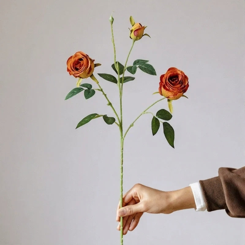 Artificial Vintage Garden Rose Stem, 25.2 Inches