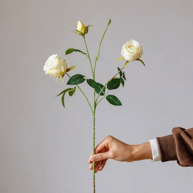 Artificial Vintage Garden Rose Stem, 25.2 Inches
