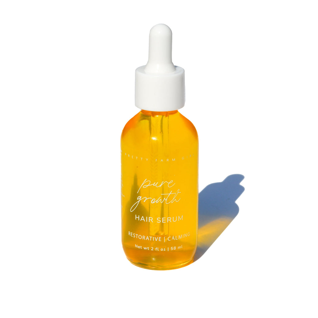 Pure Growth Hair Serum scalp + hair oil with nature-inspired artwork - product view 2