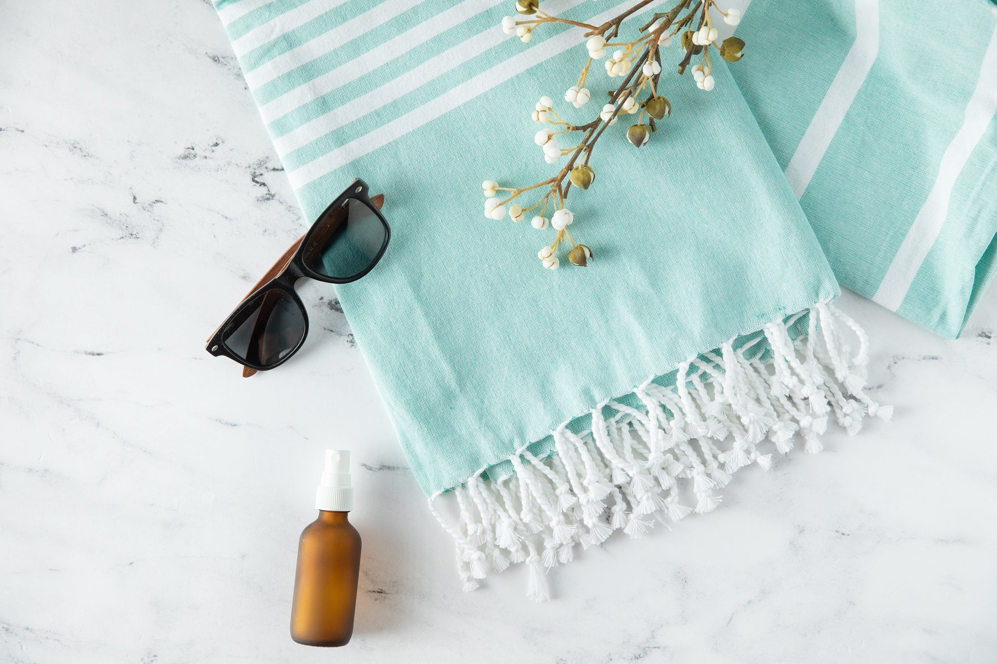 Turkish Beach Towels home decor with nature-inspired artwork - product view 2
