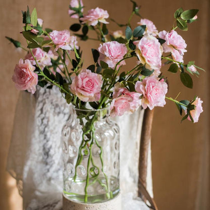 Artificial Pink Rose Stem, 24.8 Inches