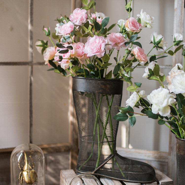Artificial Pink Rose Stem, 24.8 Inches