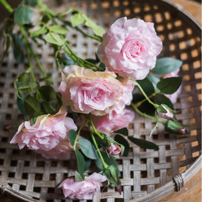 Artificial Pink Rose Stem, 24.8 Inches