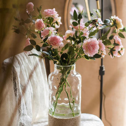 Artificial Pink Rose Stem, 24.8 Inches