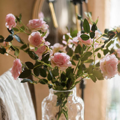 Artificial Pink Rose Stem, 24.8 Inches