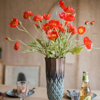 Artificial Poppy Flower Stem, 22.1 Inches