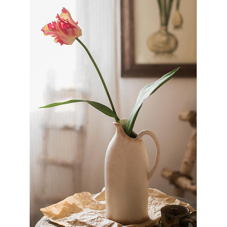 Artificial Flame Tulip Stem, 23.6 Inches