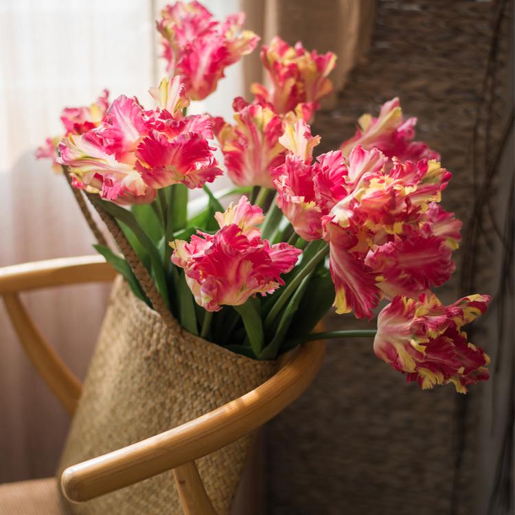 Artificial Flame Tulip Stem, 23.6 Inches