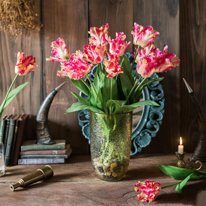 Artificial Flame Tulip Stem, 23.6 Inches