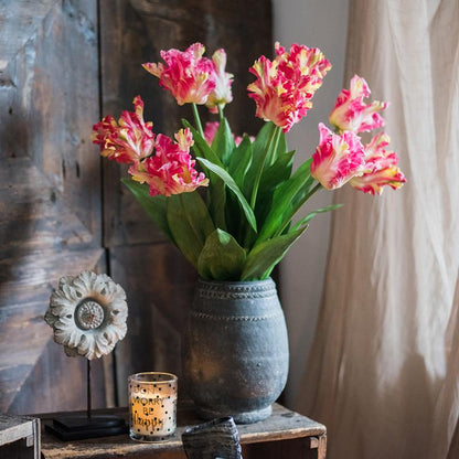Artificial Flame Tulip Stem, 23.6 Inches