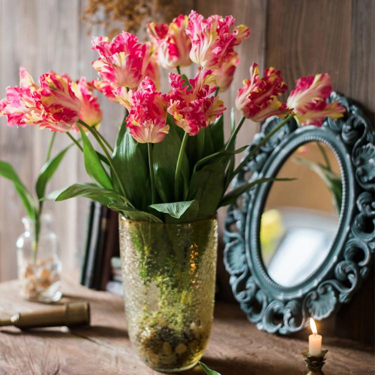Artificial Flame Tulip Stem, 23.6 Inches