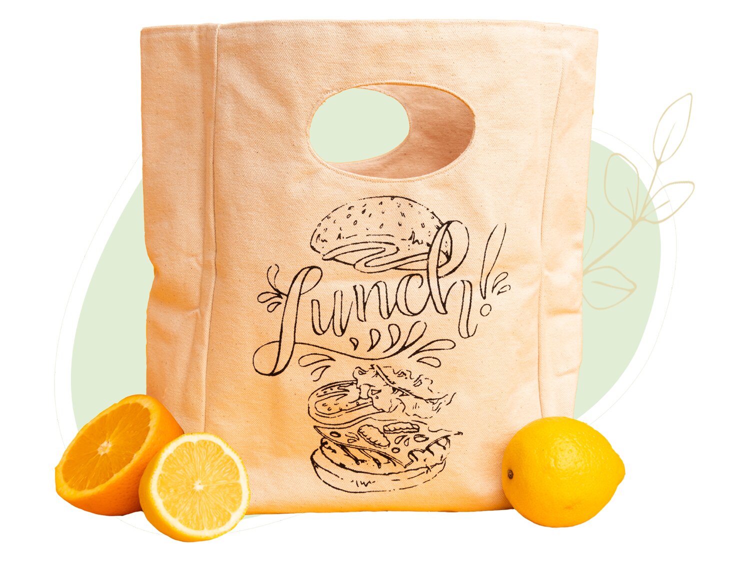 Canvas Lunch Bag wall art with nature-inspired artwork - product view 4