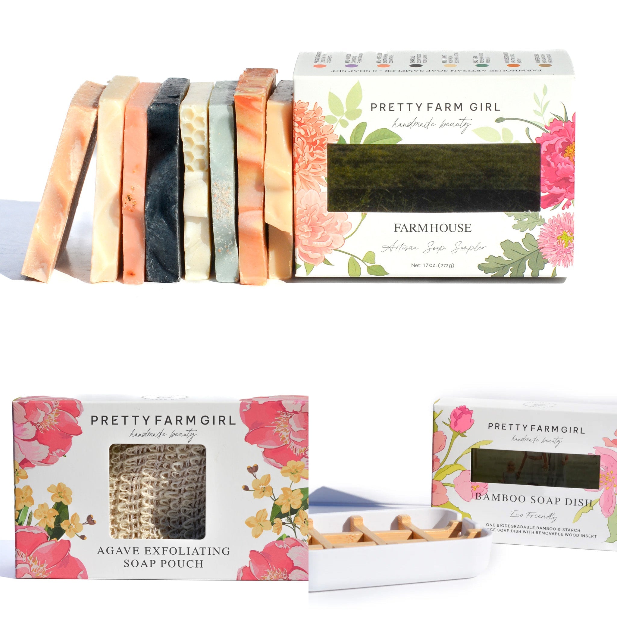 Farmhouse Artisan Goat Milk & Tallow Soap Sampler soap with nature-inspired artwork - product view 6