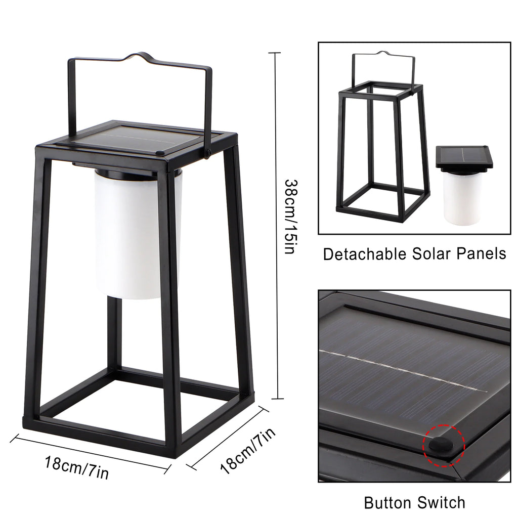 Outdoor Solar Lantern Portable Brightness Solar Lamp Ip44 Waterproof decorative candle lanterns with nature-inspired artwork - product view 8