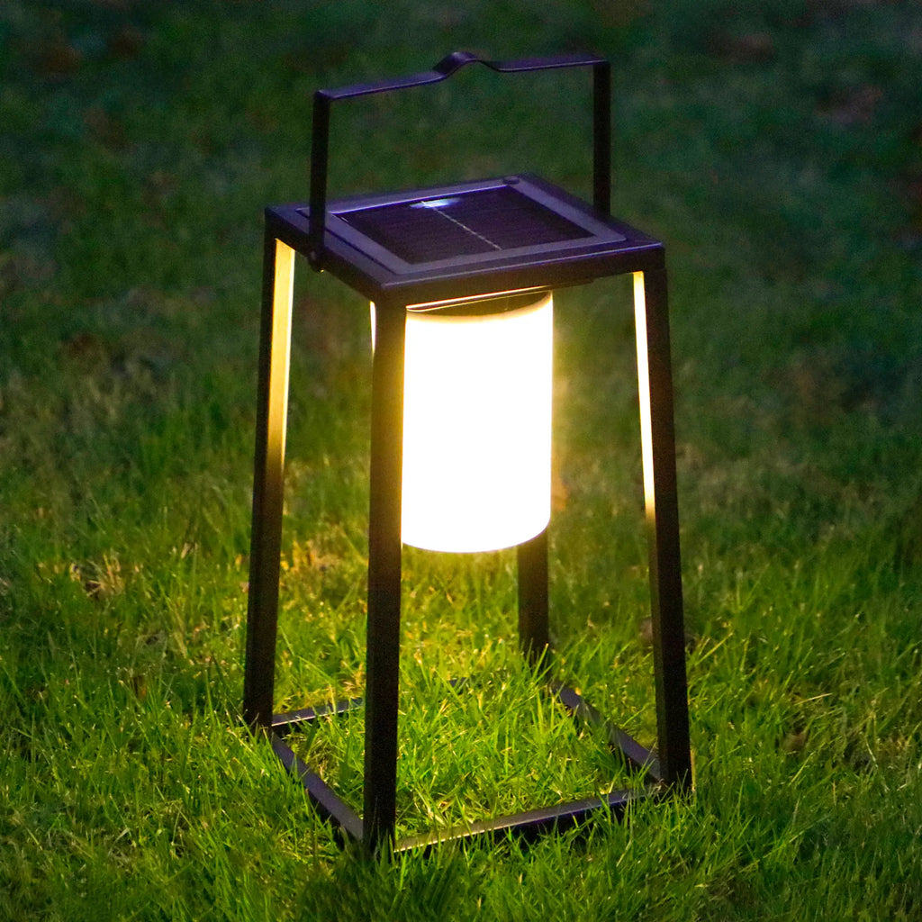 Outdoor Solar Lantern Portable Brightness Solar Lamp Ip44 Waterproof decorative candle lanterns with nature-inspired artwork - product view 3