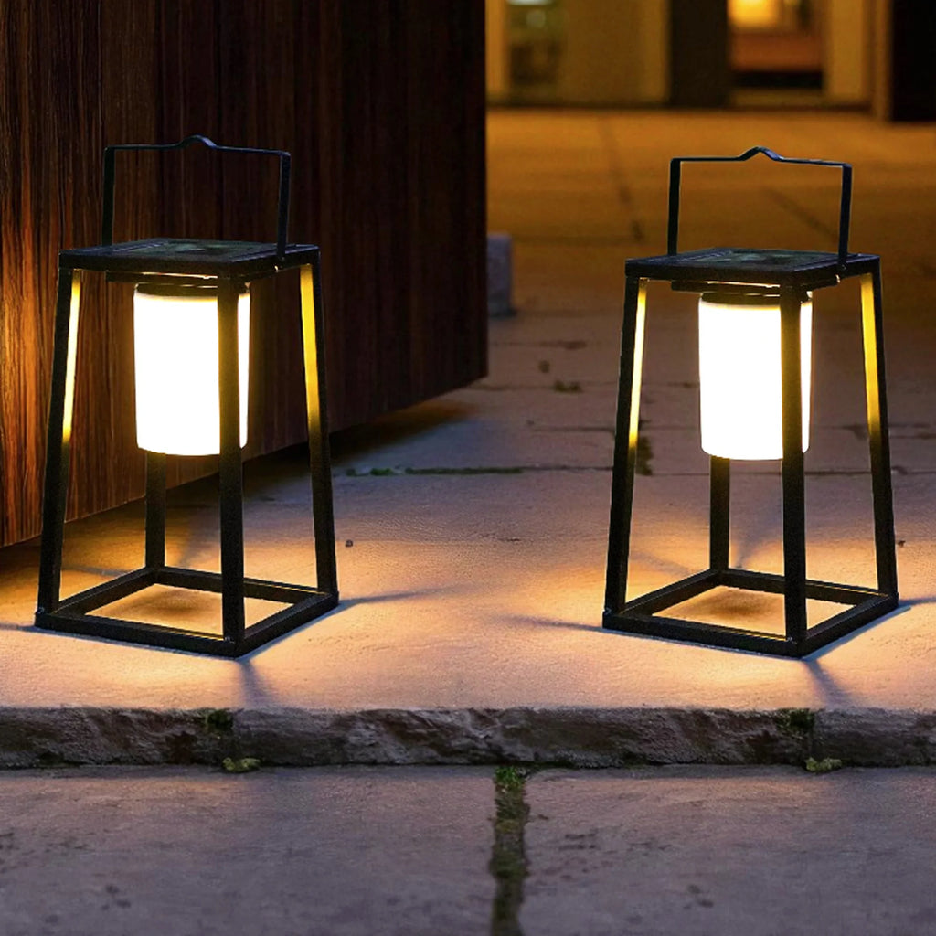 Outdoor Solar Lantern Portable Brightness Solar Lamp Ip44 Waterproof decorative candle lanterns with nature-inspired artwork - product view 4