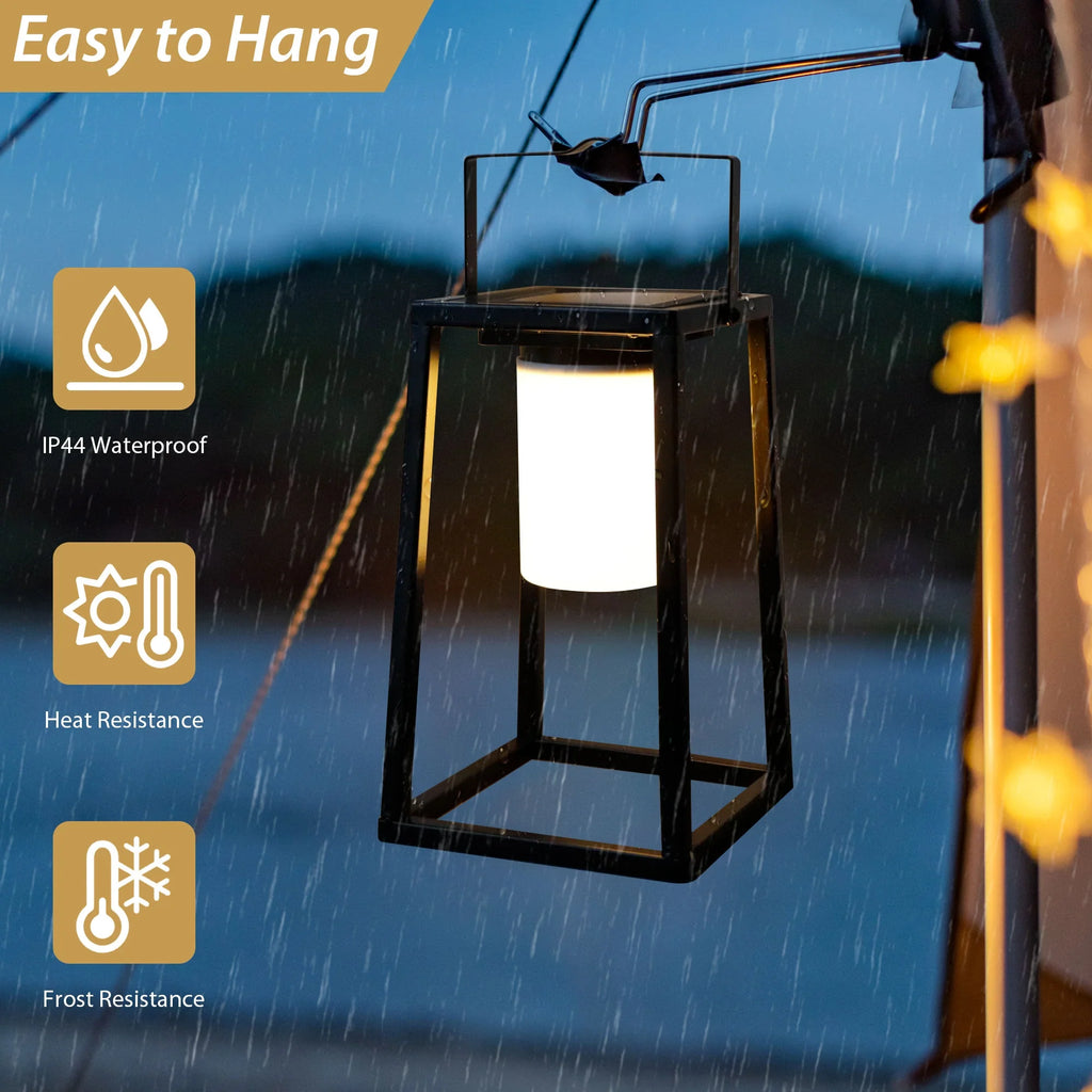 Outdoor Solar Lantern Portable Brightness Solar Lamp Ip44 Waterproof decorative candle lanterns with nature-inspired artwork - product view 5