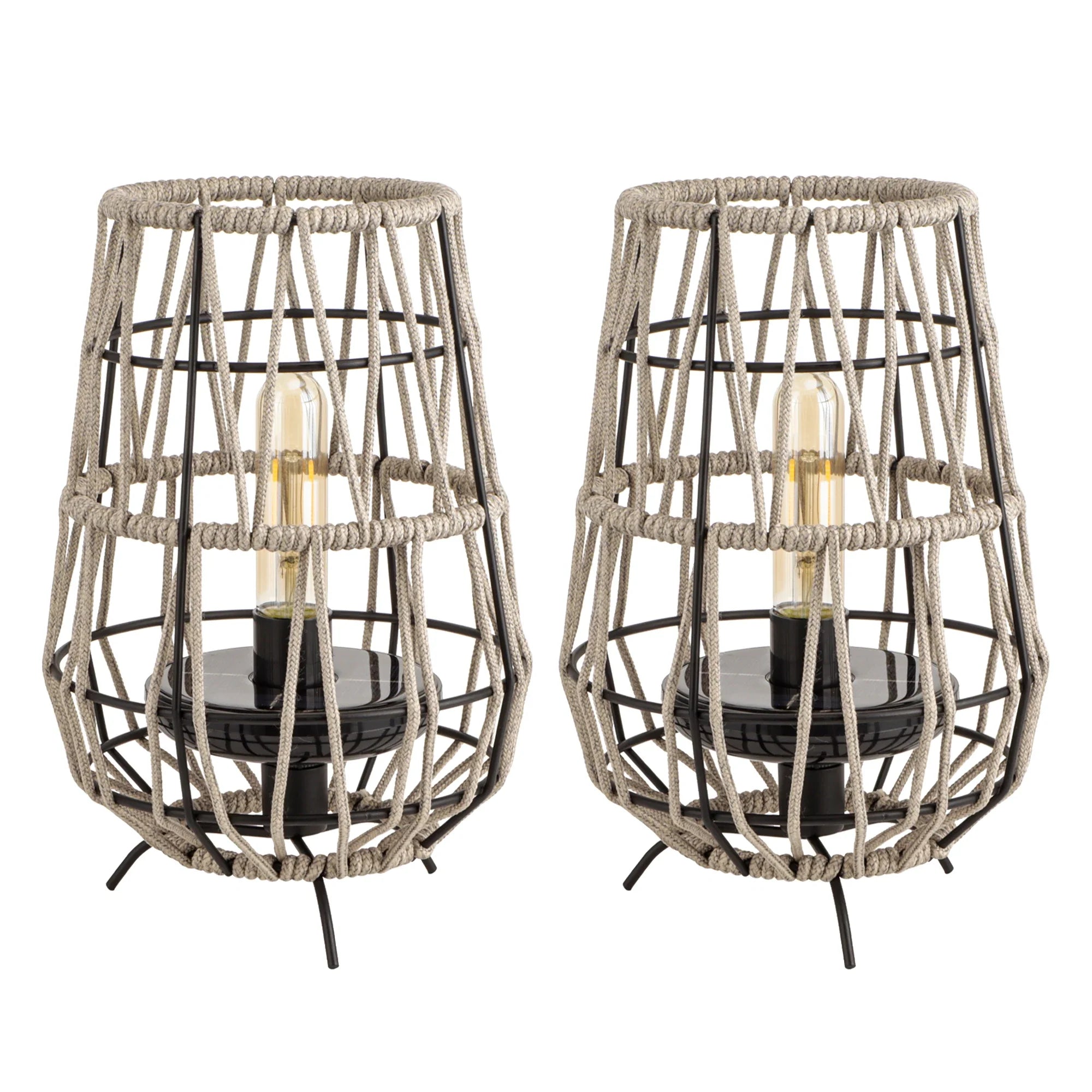 Set of 2 Solar Lantern Outdoor Table Lamp Outside Hanging Solar Lights new product with nature-inspired artwork - product view 7