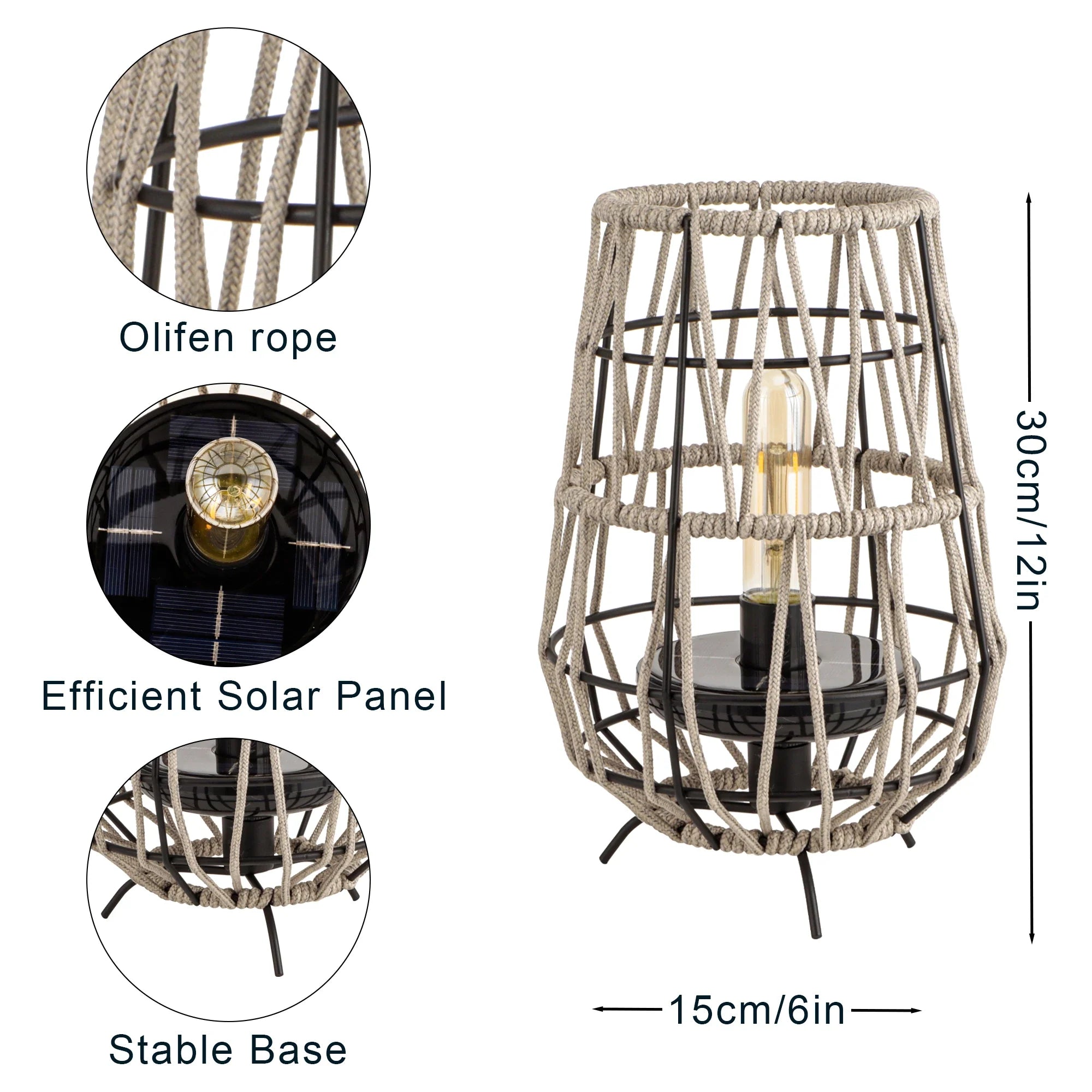 Set of 2 Solar Lantern Outdoor Table Lamp Outside Hanging Solar Lights new product with nature-inspired artwork - product view 8