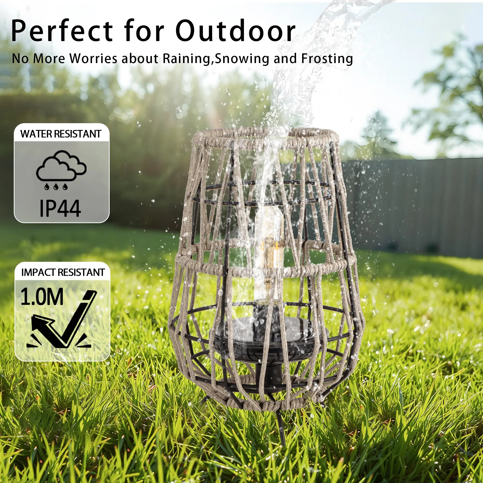 Set of 2 Solar Lantern Outdoor Table Lamp Outside Hanging Solar Lights new product with nature-inspired artwork - product view 9