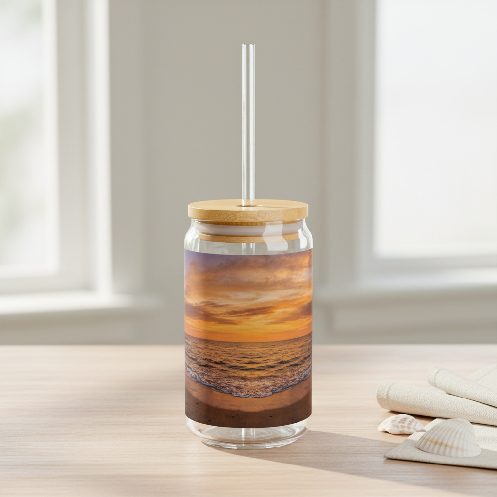 Sunset Beach Scene Tumbler Mockup