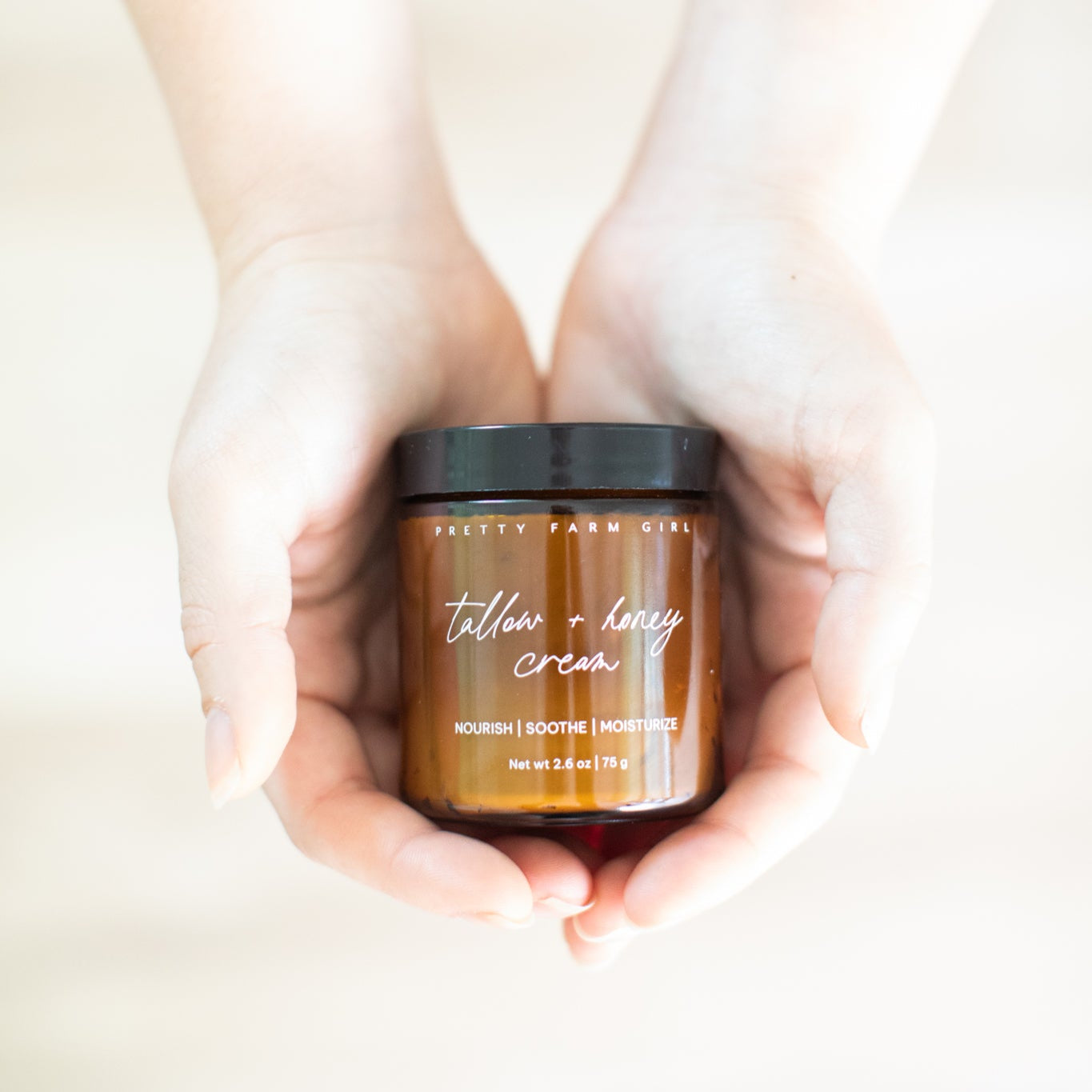 Fragrance Free Tallow + Honey Cream for Sensitive Skin cream with nature-inspired artwork