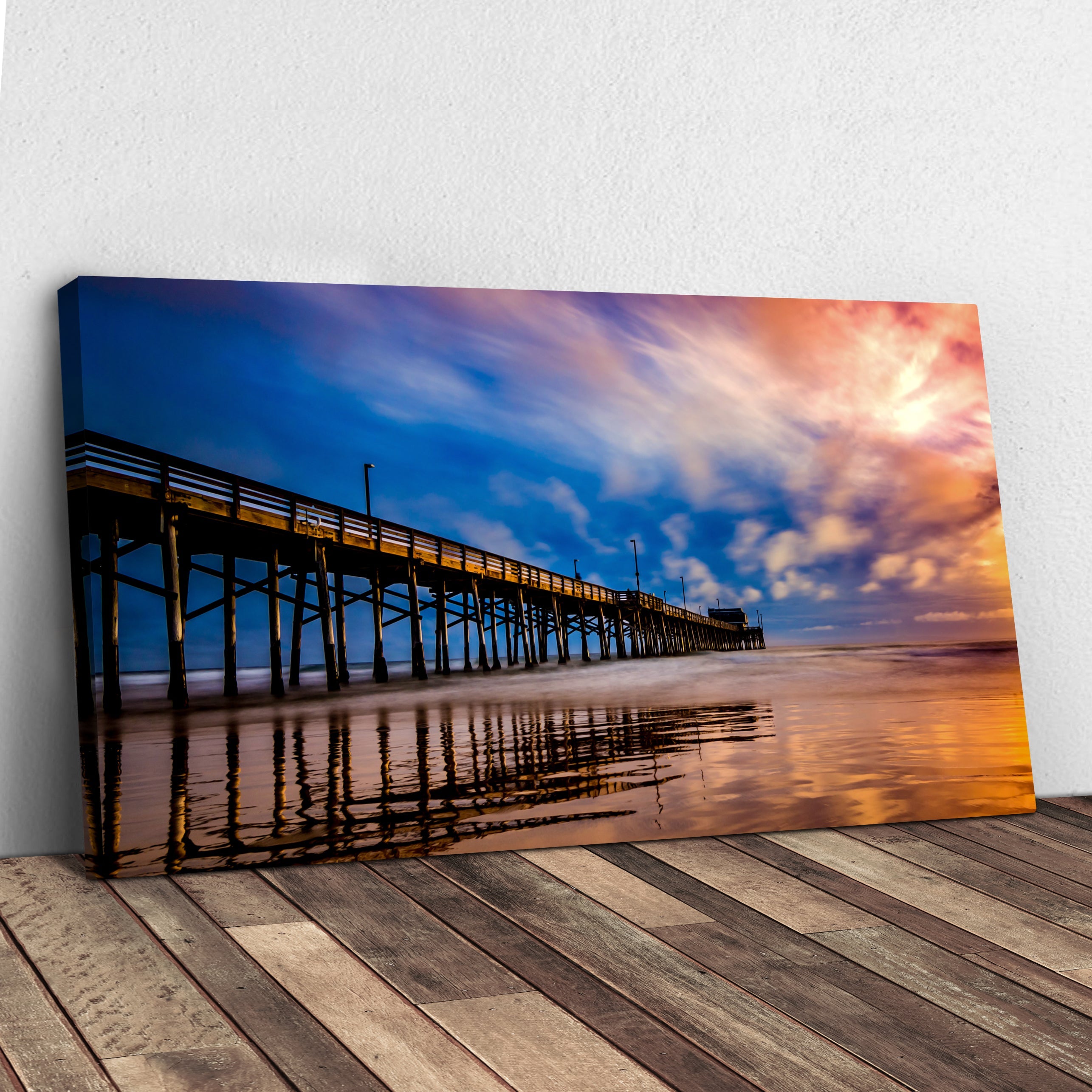 Beach Pier & Ocean Horizon Canvas wall art with nature-inspired artwork - product view 2