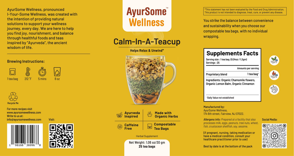 Calm tea & infusions with nature-inspired artwork - product view 5