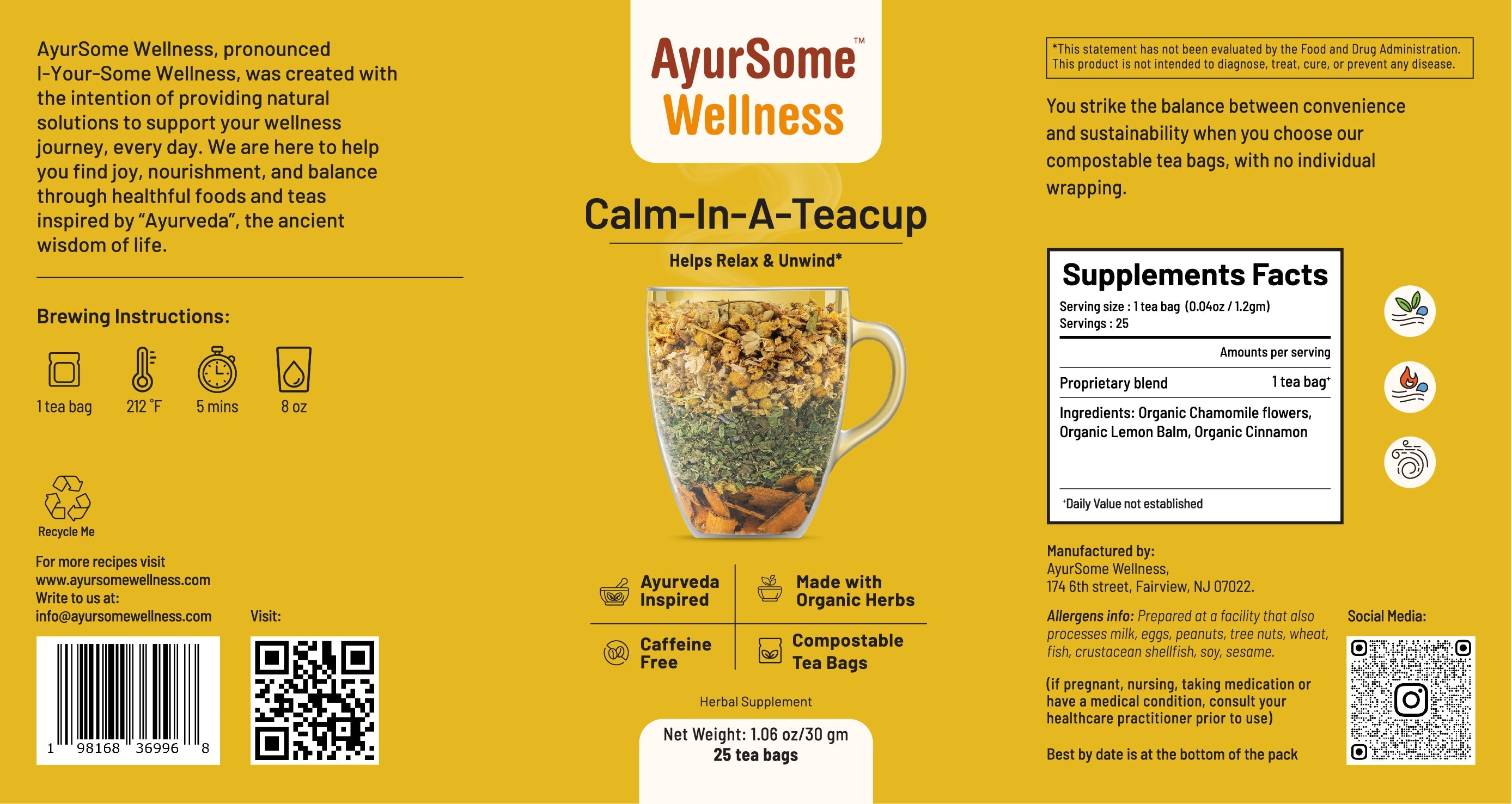 Calm tea & infusions with nature-inspired artwork - product view 5