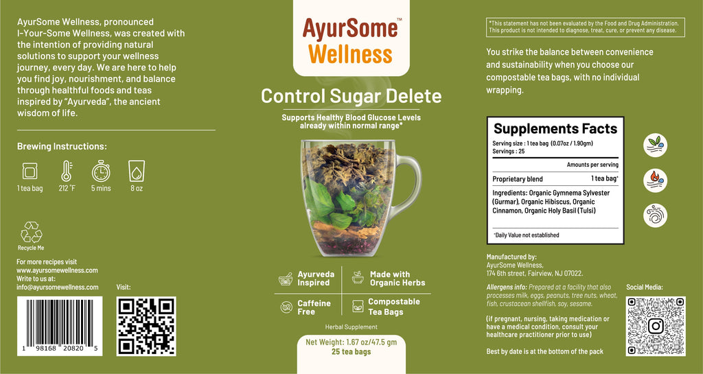 Control Sugar Delete tea & infusions with nature-inspired artwork - product view 5