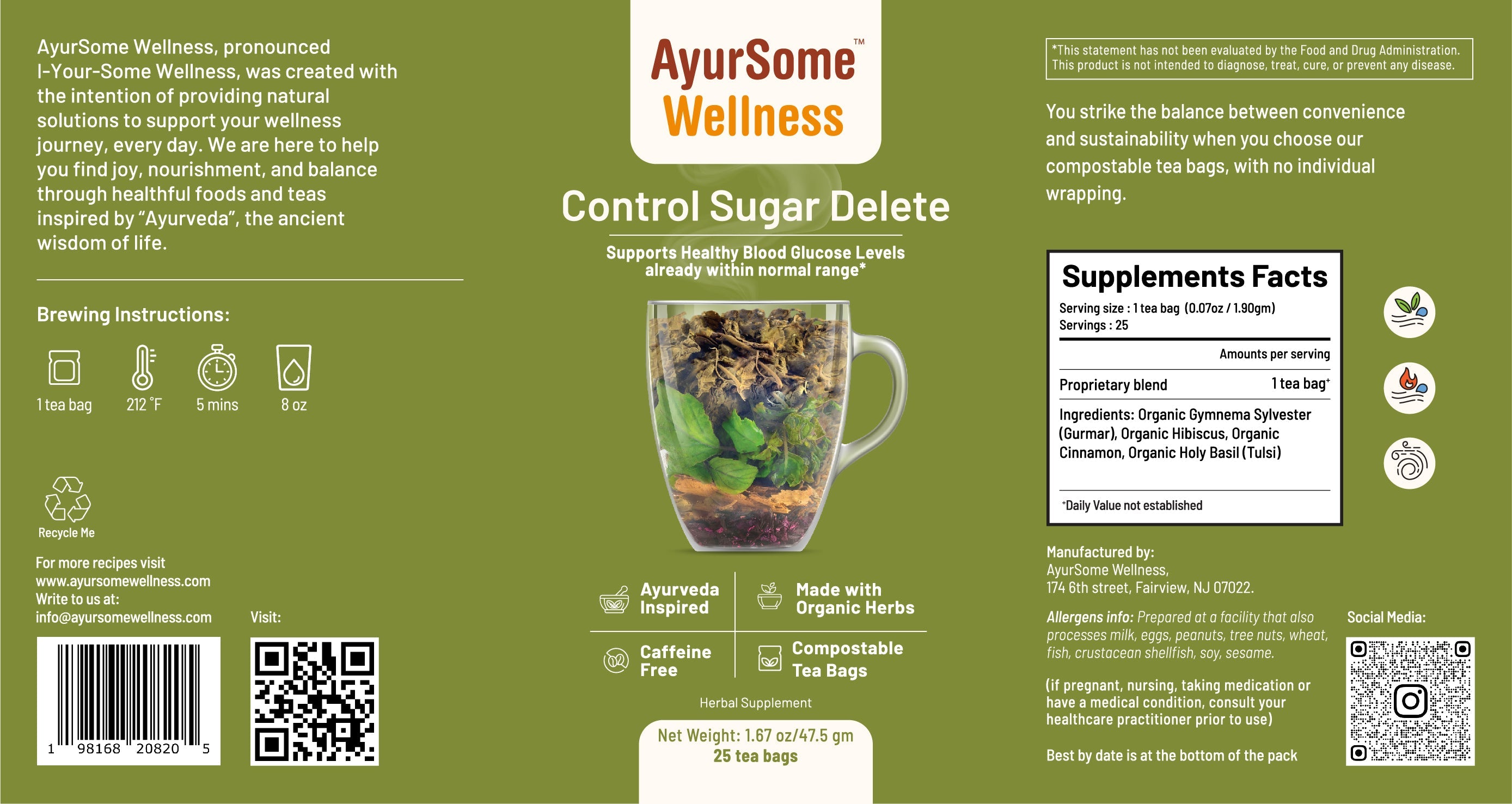 Control Sugar Delete tea & infusions with nature-inspired artwork - product view 5