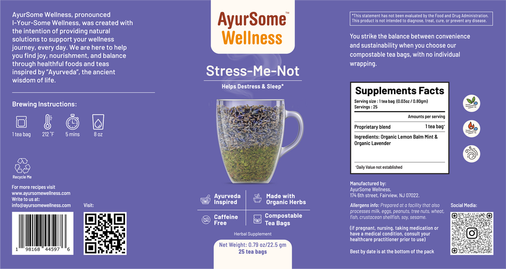 Stress tea & infusions with nature-inspired artwork - product view 5