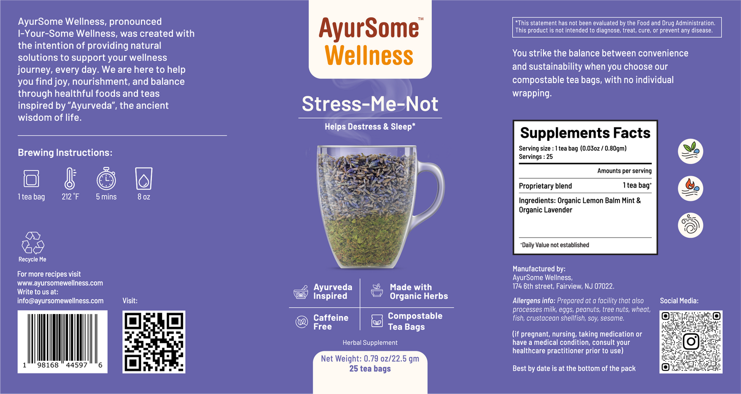 Stress tea & infusions with nature-inspired artwork - product view 5