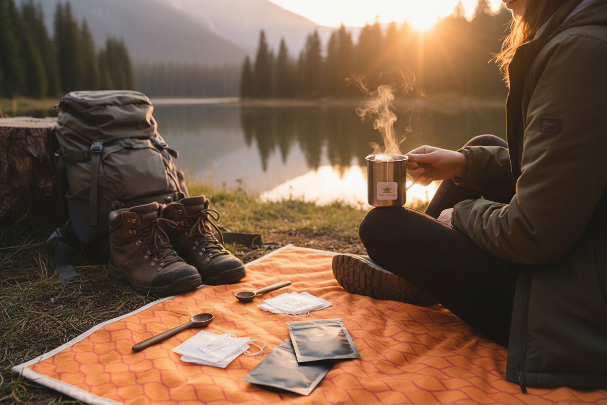 Traveler's Tea Gift Kit Outdoor Mockup